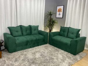 Sofá 2 e 3 Lugares Verde 200 Porto - Alpoim Estofados